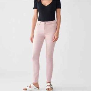 DL1961 Jeans Size 24 Pink Hibiscus Florence Womens Skinny Mid-Rise